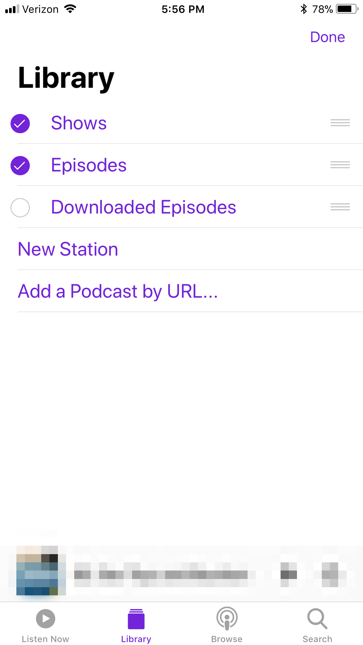 Add a podcast by URL